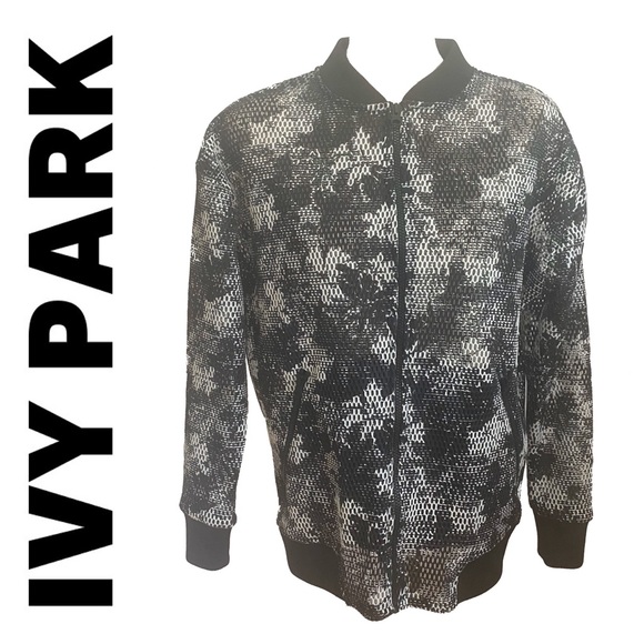 IVY PARK floral mesh oversized bomber jacket - Picture 4 of 8